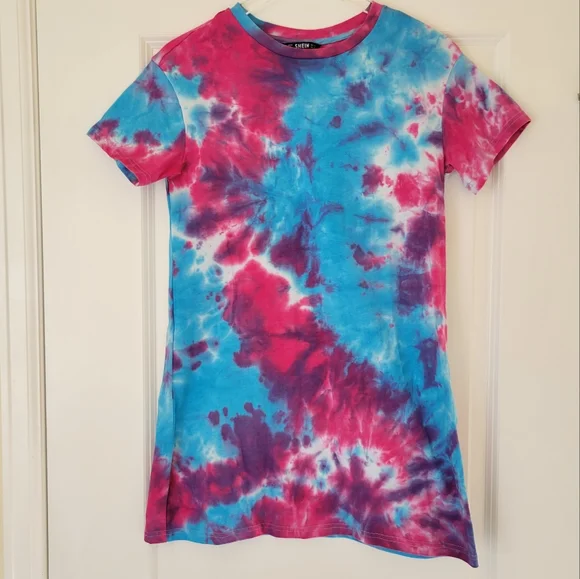 Shein Tie Dye T-Shirt Dress Size XS - Picture 2 of 6